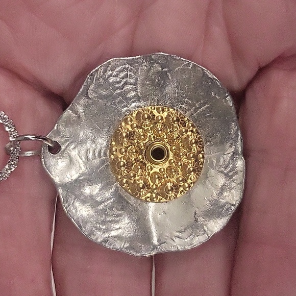 Sea Urchin pendant set- on .925 adjustable chain AND EARRINGS! - Picture 13 of 13